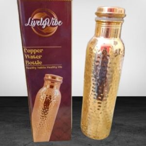livelyvibe Premium Hammered Copper Bottle | Ideal for Home,Gym, Office,Outdoor | Health foster | Metabolism Booster | Ideal for Skin glow