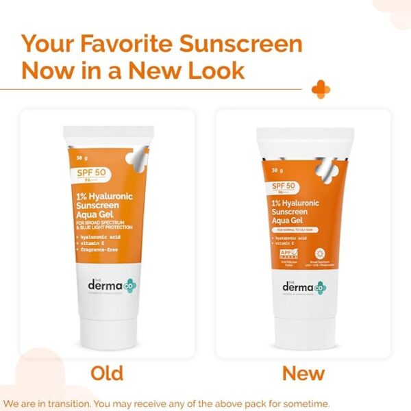 The Derma Co 1% Hyaluronic Sunscreen Aqua Gel SPF 50 30 g - Image 3