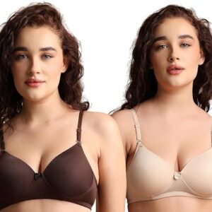 Women's Classic Full-Coverage Padded Bra (Pack of 2)