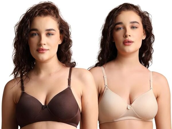 Women's Classic Full-Coverage Padded Bra (Pack of 2)