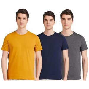 Men's Solid Cotton T Shirt | Round Neck | Half Sleeve | Plain-Regular Fit (Available in Plus Size and Combo Packs)