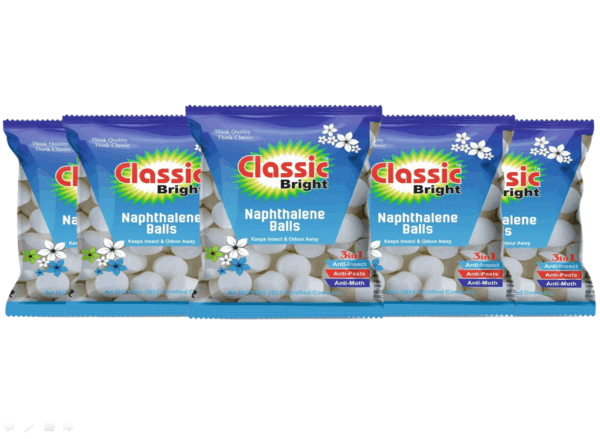 Classic Bright Naphthalene Balls, 100g Each, Pack of 10, for Clothes Storage, Keep Insect and Odour Away. - Image 3
