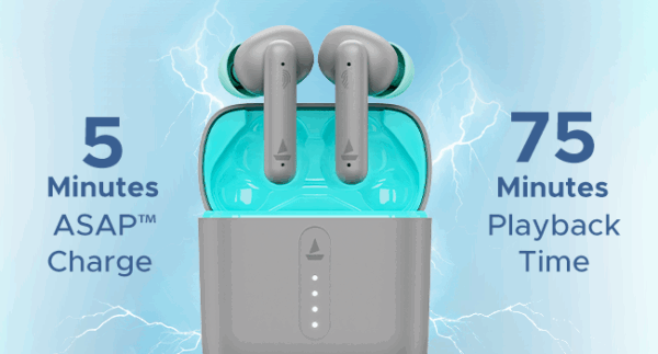 boAt Airdopes 141/8, Low Latency, ENx Tech, 42HRS Battery, Fast Charge, IWP, IPX4, v5.1 Bluetooth Earbuds, TWS Ear Buds Wireless Earphones with mic (Bold Black) - Image 7